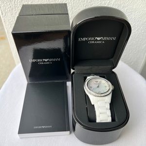 Emporio Armani Watch in White. New with box and tags.